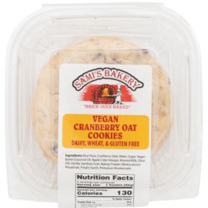 Vegan Cranberry Oat Cookies